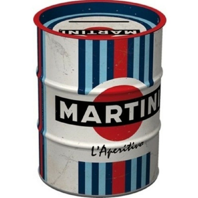 Martini  Racing Stripes  Spardose im Ölfass-Design