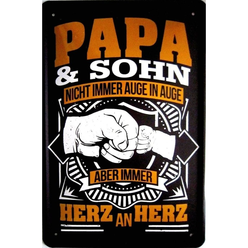 Papa & Sohn - Metallschild - 20x30cm