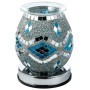 Blau & Silber Spiegel-Mosaik Touch Elektrische Duftlampe für Wachs Melts