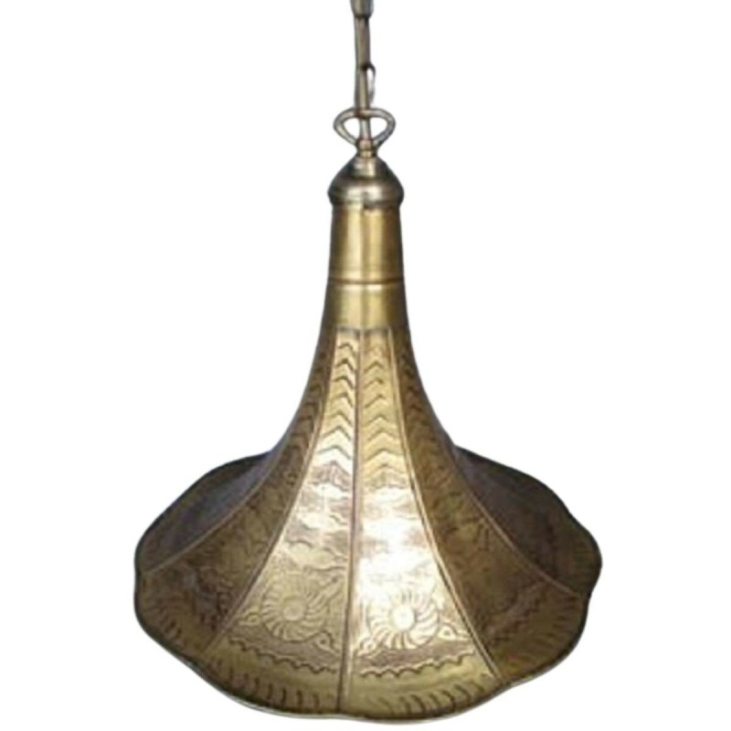 Lampe Schirm ( Trichter ) Mes. brün. H.100cm