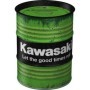 Kawasaki - Let the good Times roll - Spardose im Ölfass Design