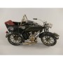 Blechmodell Eisen Motorrad mit Beiwagen schwarz