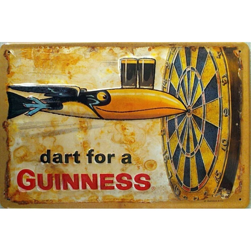 Guinness  Dart  Metallschild  20x30cm