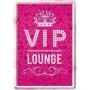 VIP Pink Lounge Metallpostkarte mit Umschlag
