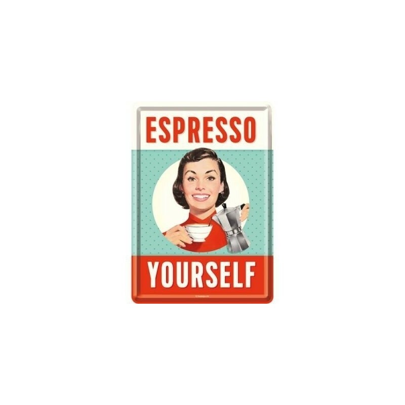 Espresso Yourself - Blechpostkarte