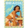 Beach, please - Blechpostkarte