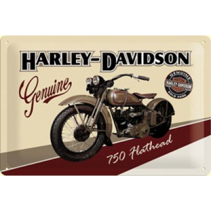 Blechschild - Harley Davidson Flathead