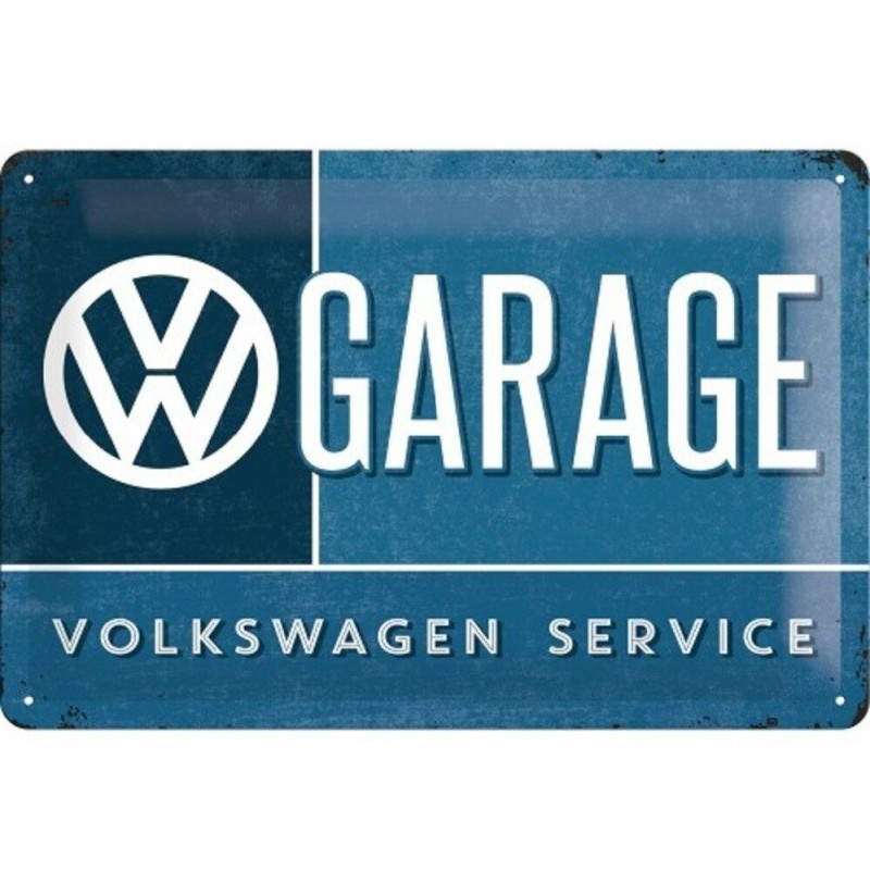 Volkswagen - VW Garage - Service - Metallschild - 20x30cm