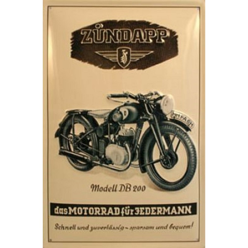 Zündapp DB200 - Blechschild