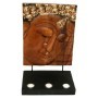 Buddha Gesicht mit 3 Teelichthalter