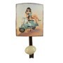 Wandhaken Schild Frau Roller Eisen H.21x12cm