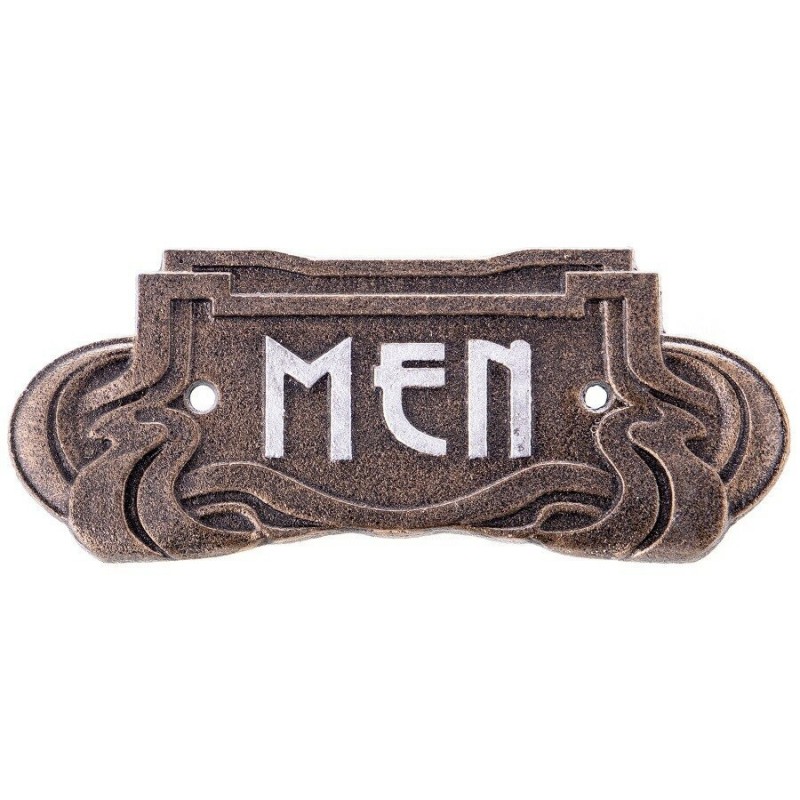 Jugendstil Gusseisen Türschild "Men"