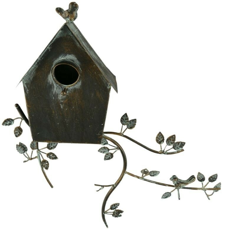 Vogelhaus Schwarz-Grau
