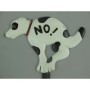 Hundehaufen Verboten Schild NO! Hundekot Verbotsschild Erdspieß Gusseisen Weiß