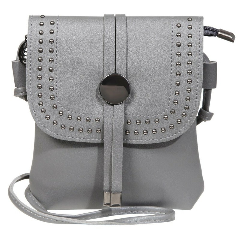 Damen Handtasche aus Lederimitat-Grau