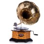 Grammophon Trichtergrammophon für Schellack Platten im antiken Stil