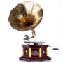 Nostalgie Grammophon Dekoration mit Trichter Grammofon im Antik-Stil