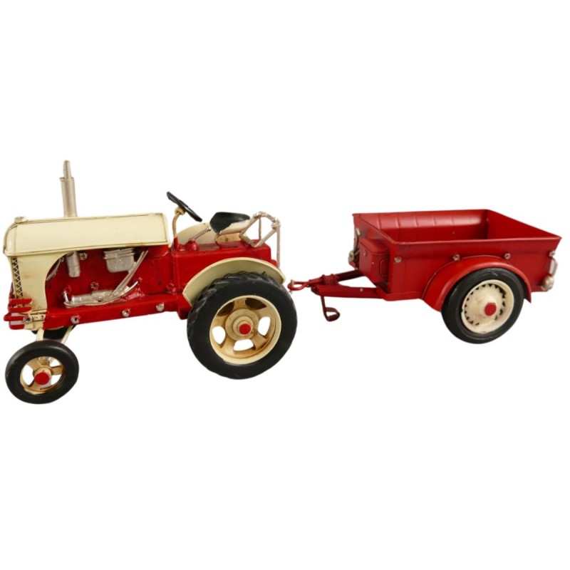 Traktor mit Anhänger - Modell - Antik Eisen