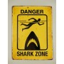 Wandschild(Gestanzt) Danger Shark Zone H.40x30cm