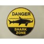 Wandschild Eisen Danger Shark Zone D.30cm