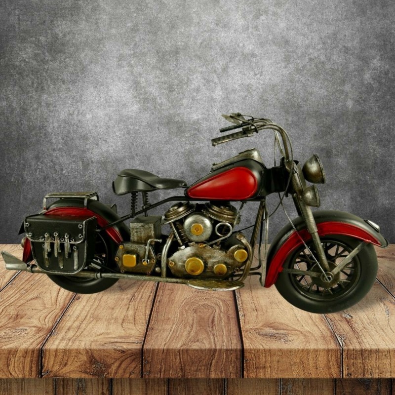 Antik Motorrad  Eisen Schwarz/Rot