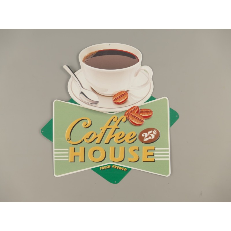 Wandschild(Gestanzt) Coffee House H.35cm