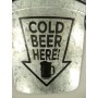 Wandschild Cold Beer Here! H.55cm