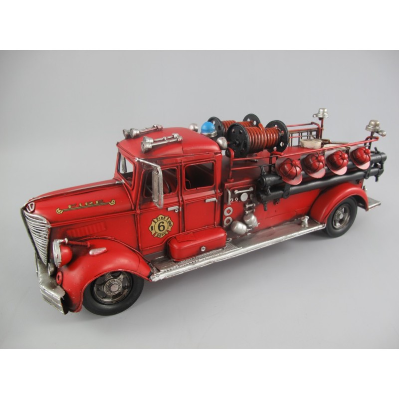 Feuerwehrwagen Antik Eisen L.50x18cm