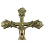 Wandkreuz aus Messing Kreuz zum Aufhängen Jesus-Christus Kruzifix 32cm