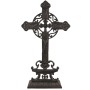 Kreuz Kruzifix im Nostaligie Anitk Stil Eisen 38cm Eisen Deko