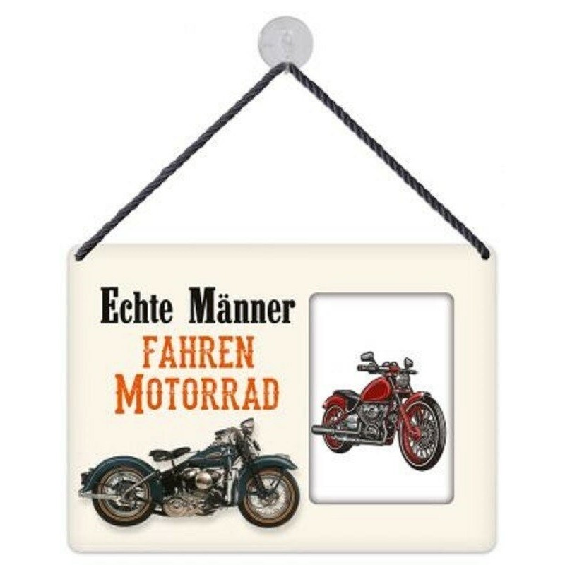 Echte Männer fahren Motorrad  Kult-Rahmen  25x18cm