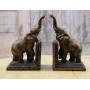 Buchstützen Zwei Elefanten - Elefant Statue - Figuren Elefant - Buchständer Vintage - Gusseisen
