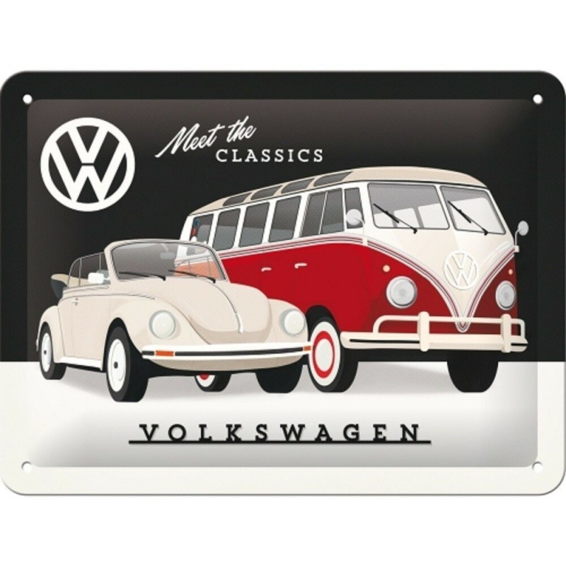 Volkswagen - VW meet the CLASSICS ,30x40cm - Metallschild