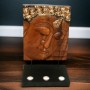 Buddha Gesicht mit 3 Teelichthalter