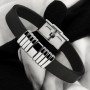Armband aus Echtleder und Edelstahl